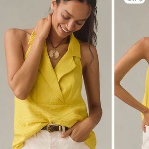By Anthropologie the Dylon sleeveless wide-placket top